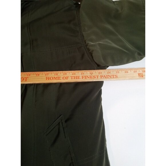 Vintage Gallery Coat Duck Down Long Green Quilted Double Breasted Tag L Fits XL - Picture 9 of 9